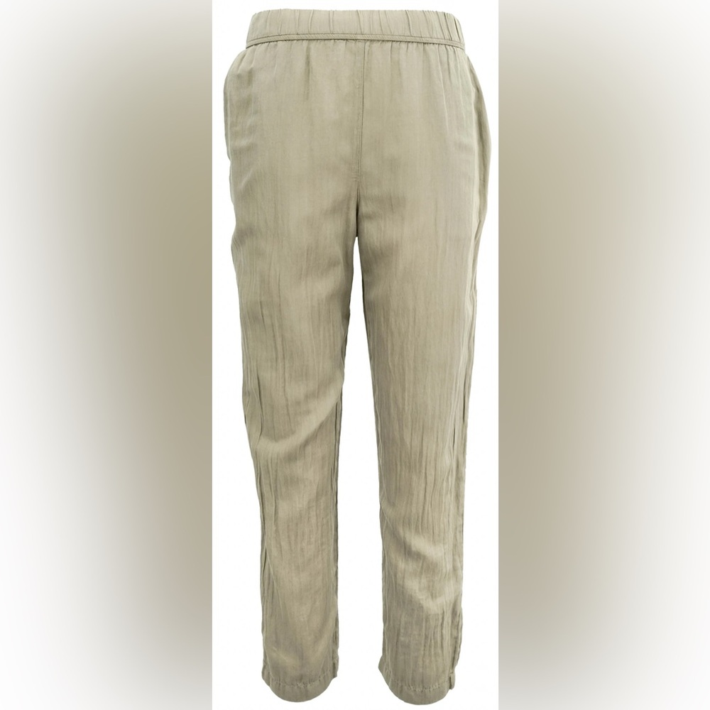 NWOT - Raquel Allegra Fez Silk Cotton Tapered Pants Tan Size 00